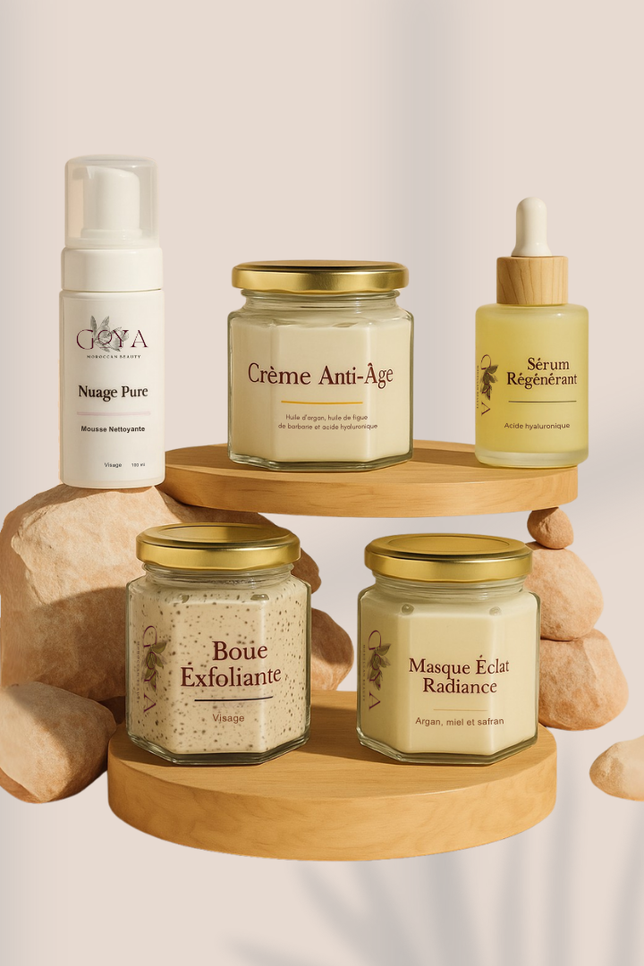 Produits visage bio Goya : crèmes, sérums et masques naturels pour soins visage bio et éclat de la peau.
