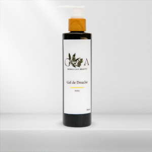 Gel douche bio Goya aux dattes pour nettoyer, hydrater et adoucir la peau, soins corps naturels et écoresponsables.
